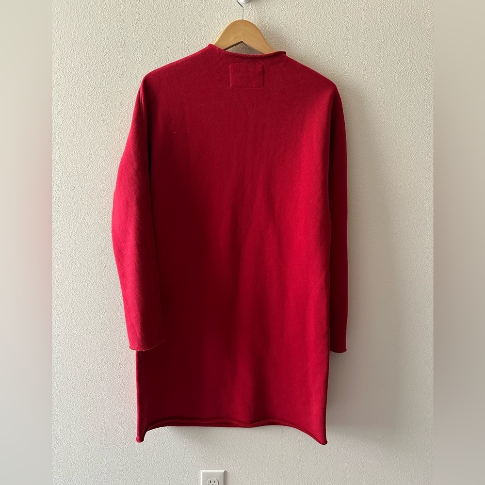 Frank & Eileen IZZIE sweatshirt party dress short Cranberry Triple Fleece Medium - Picture 3 of 8